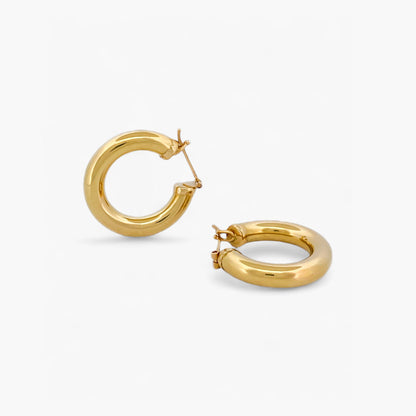 Pendientes aros oro amarillo 18kt - 27766D