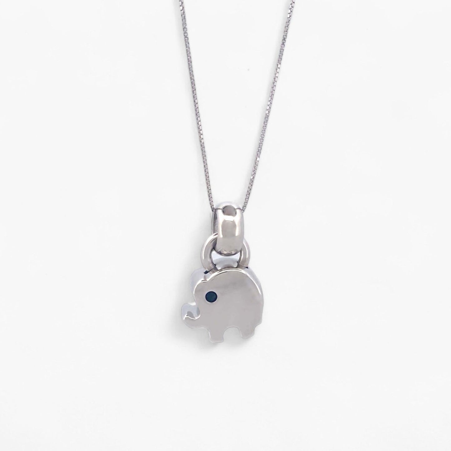 Colgante elefante oro blanco 18kt - 27958C