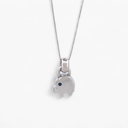 Colgante elefante oro blanco 18kt - 27958C