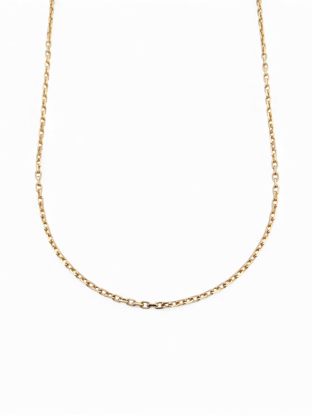 Comprar collar con cadena forzada y barras realizado en oro amarillo de 18kt con cierre tipo mosquetón. La cadena mide 51 cm largo con un grosor de 1,85mm.