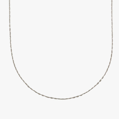 Comprar cadena forzada barras de oro blanco de 18kt y 40cm de largo con cierre tipo mosquetón. Cadenas con envío gratis. Joyería Ian'Or.