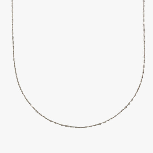 Comprar cadena forzada barras de oro blanco de 18kt y 40cm de largo con cierre tipo mosquetón. Cadenas con envío gratis. Joyería Ian'Or.