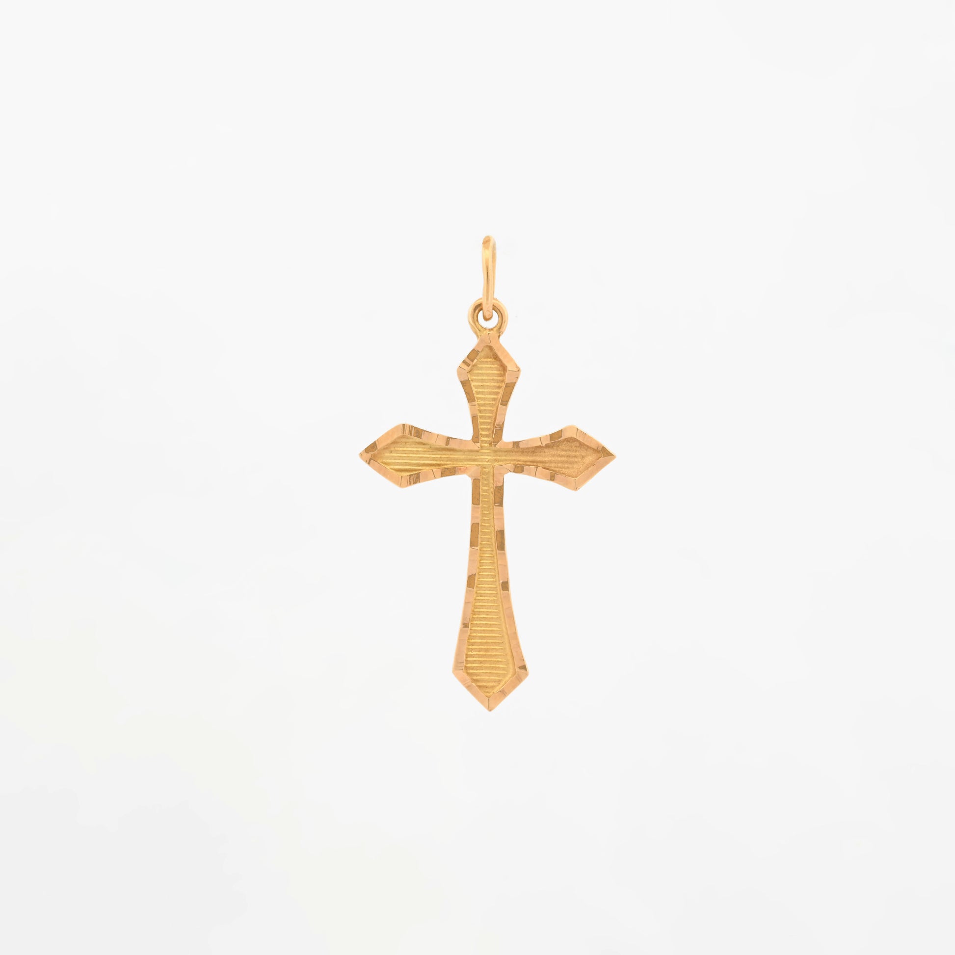 Comprar colgante en forma de cruz realizada en oro amarillo de 18kt . Una preciosa cruz unisex.Cruces de oro y diamantes 18kt baratas