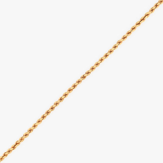 Comprar collar de oro amarillo de 18kt con cadena de cordón salomónico. La cadena mide 50,5cm de largo y dispone de un cierre tipo mosquetón.Joyería Ian'Or. Envío GRATIS.