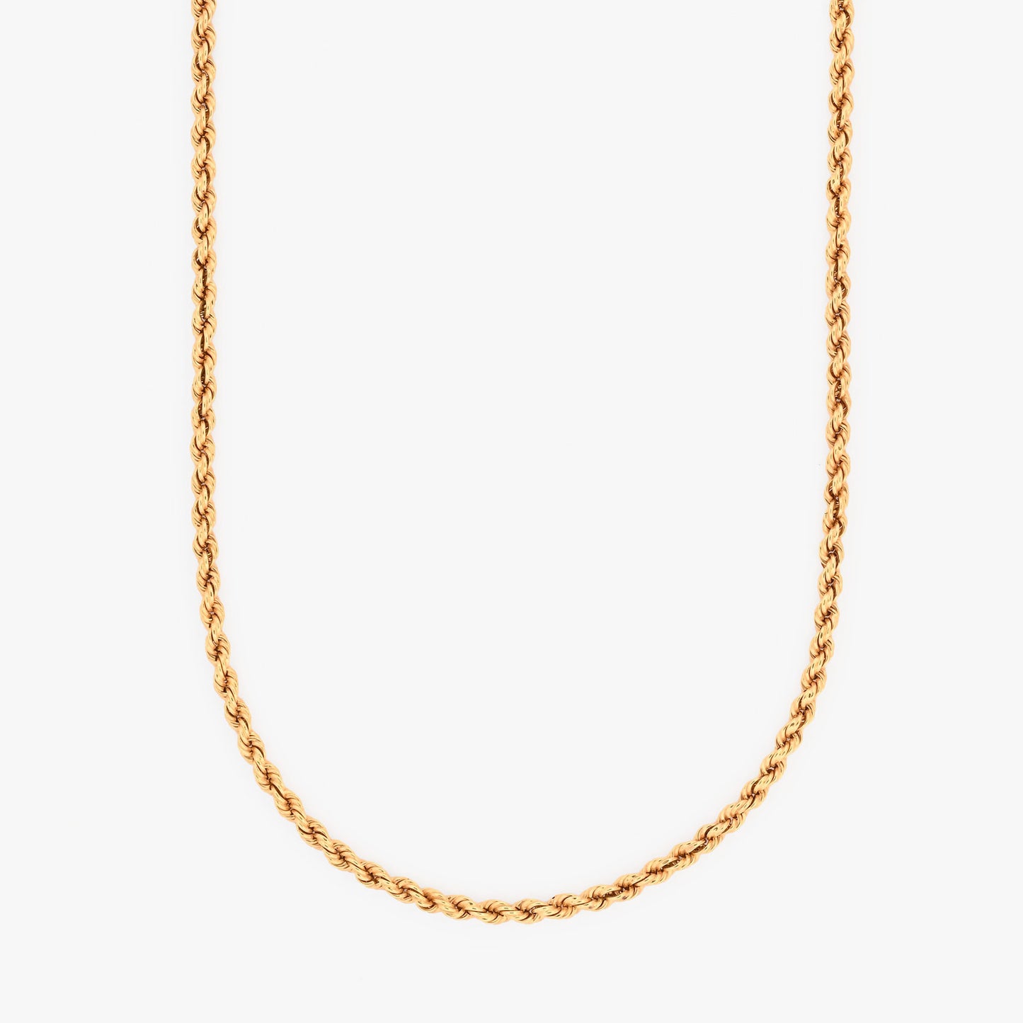 Comprar collar de oro amarillo de 18kt con cadena de cordón salomónico. La cadena mide 50,5cm de largo y dispone de un cierre tipo mosquetón.Joyería Ian'Or. Envío GRATIS.
