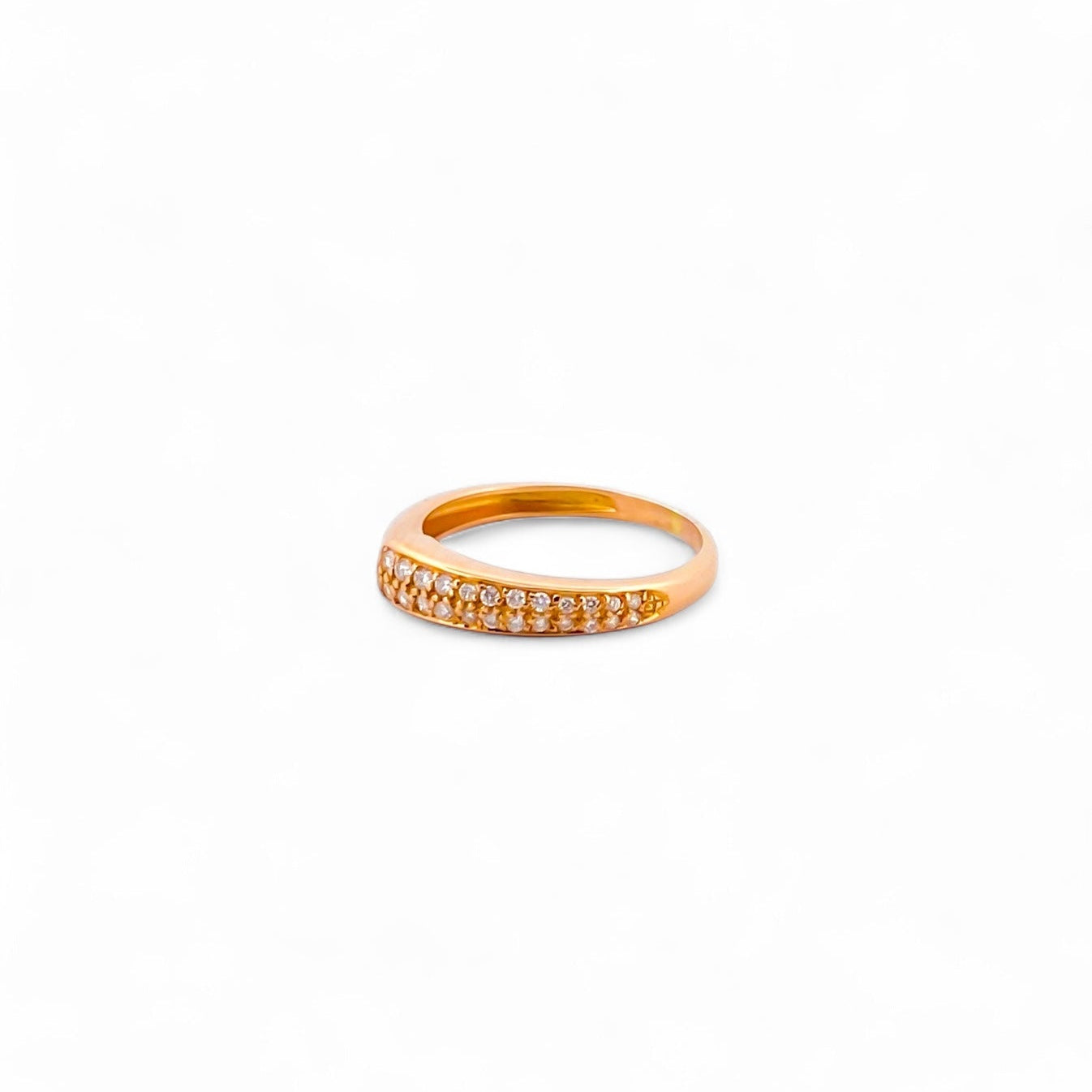 Comprar anillo triple realizado en oro amarillo, oro rosa y oro blanco de 18kt y diamantes talla brillante. Estos anillos se pueden llevar de diferente forma.
