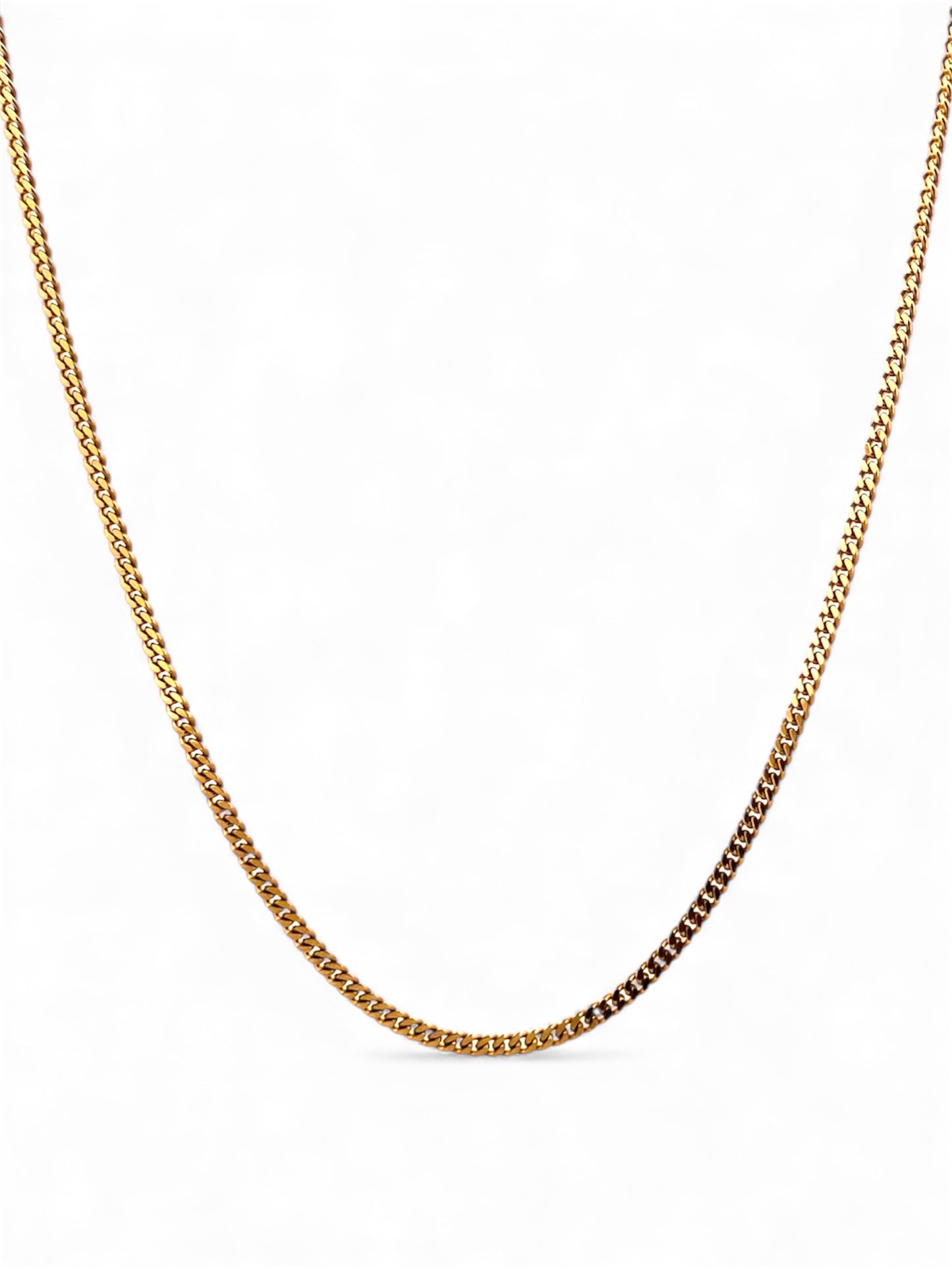 28540C - Collar cadena barbada oro amarillo 18kt - 59cm