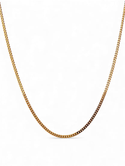 28540C - Collar cadena barbada oro amarillo 18kt - 59cm