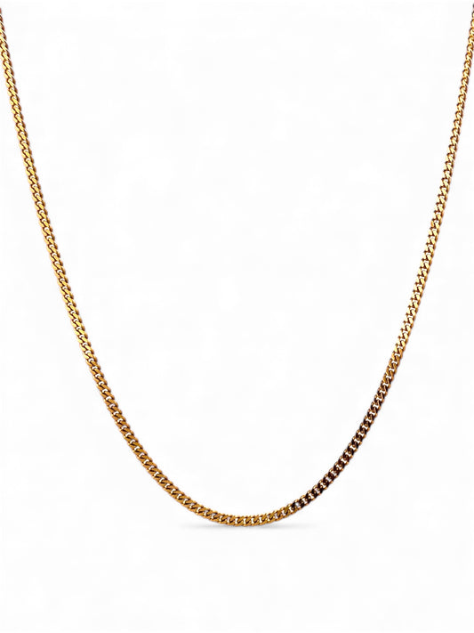 28540C - Collar cadena barbada oro amarillo 18kt - 59cm