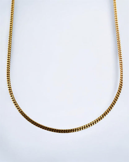 28540C - Collar cadena barbada oro amarillo 18kt - 59cm