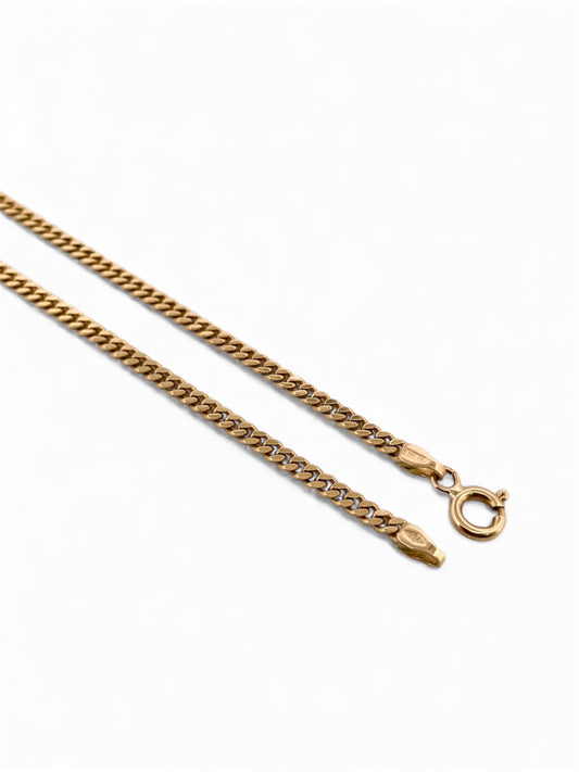 28540C - Collar cadena barbada oro amarillo 18kt - 59cm