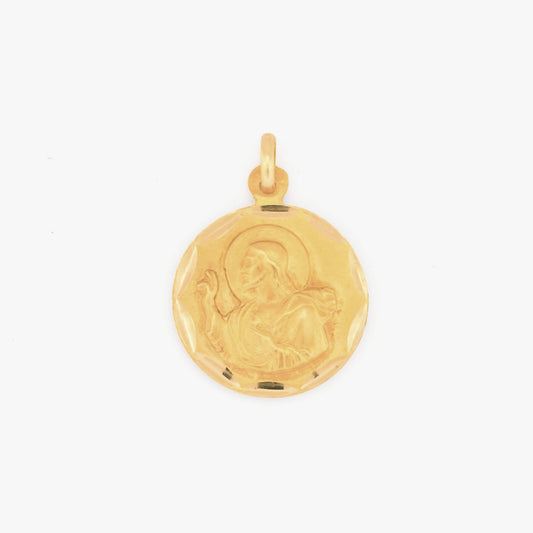 Escapulario Virgen del Carmen y Sagrado corazón de Jesús 18kt - 28737C
