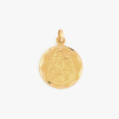 Escapulario Virgen del Carmen y Sagrado corazón de Jesús 18kt - 28737C