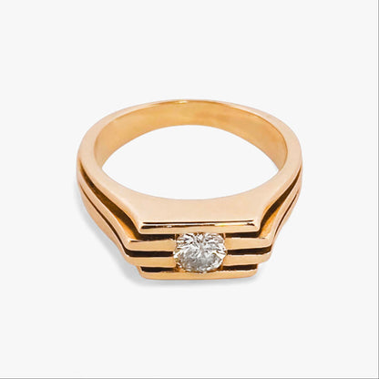 Sello oro amarillo 18kt con diamante - 28881C