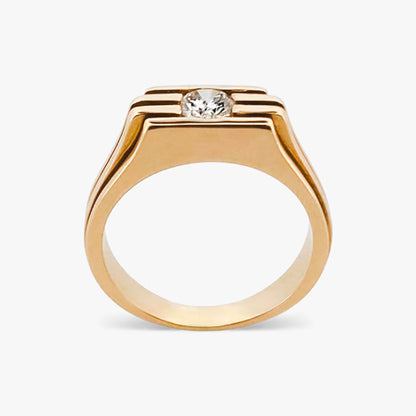 Sello oro amarillo 18kt con diamante - 28881C