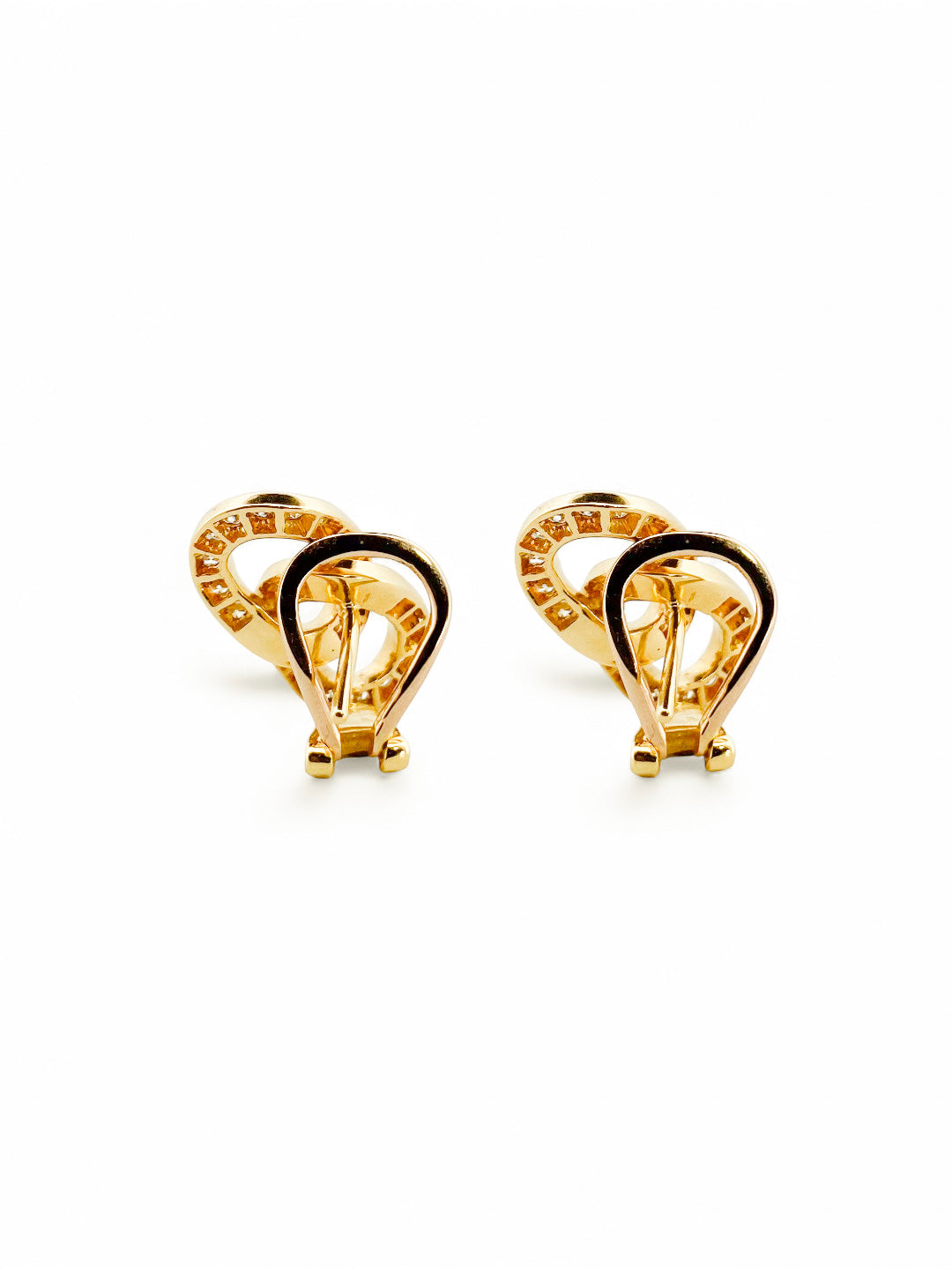 Comprar pendientes eslabones de oro de y diamantes de 20mm de alto y 6,11mm de ancho. Pendientes de oro de 18kt baratos. Joyería Ian'Or. Envío gratis. 
