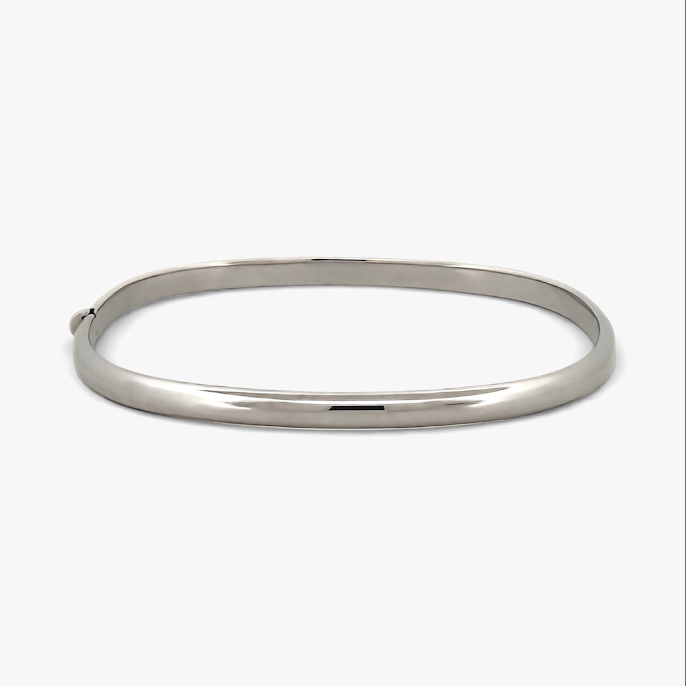 Comprar pulsera esclava de oro blanco de 18kt. Esta pulsera dispone de cierre de cajón. Joyas de segunda mano. Esclavas de oro de 18kt en Ian'Or.