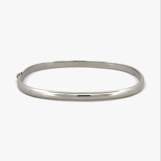Comprar pulsera esclava de oro blanco de 18kt. Esta pulsera dispone de cierre de cajón. Joyas de segunda mano. Esclavas de oro de 18kt en Ian'Or.