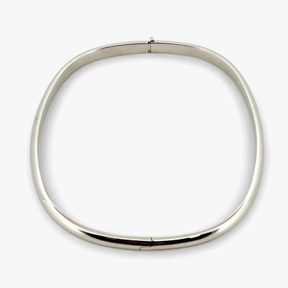 Comprar pulsera esclava de oro blanco de 18kt. Esta pulsera dispone de cierre de cajón. Joyas de segunda mano. Esclavas de oro de 18kt en Ian'Or.