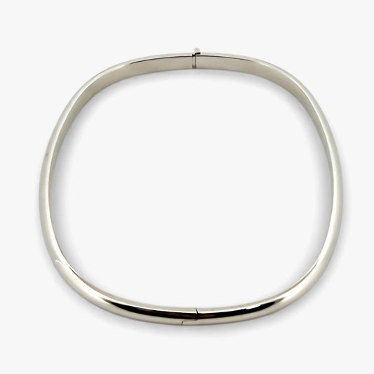 Comprar pulsera esclava de oro blanco de 18kt. Esta pulsera dispone de cierre de cajón. Joyas de segunda mano. Esclavas de oro de 18kt en Ian'Or.