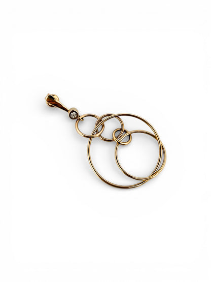 Comprar pendientes de varios aros en oro amarillo de 18kt de 40mm de alto y 35mm de ancho.Joyería Ian'Or. Envío GRATIS. Ian'Or.