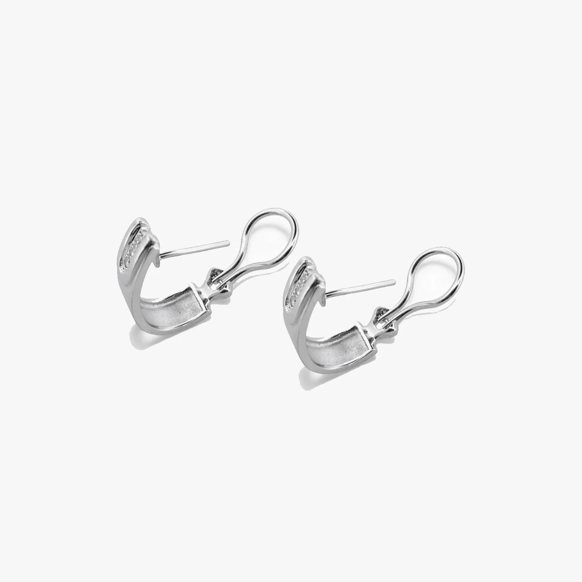 Pendientes oro blanco 18kt con diamantes - 29215C