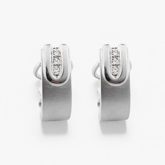 Pendientes oro blanco 18kt con diamantes - 29215C