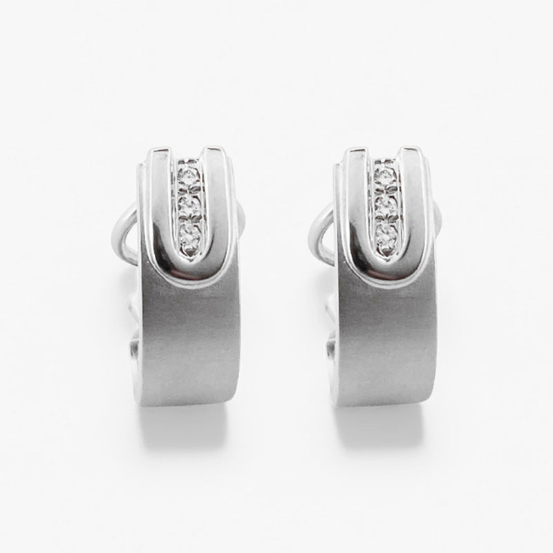 Pendientes oro blanco 18kt con diamantes - 29215C