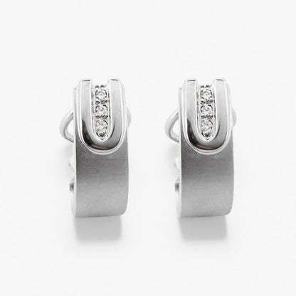 Pendientes oro blanco 18kt con diamantes - 29215C