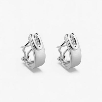 Pendientes oro blanco 18kt con diamantes - 29215C