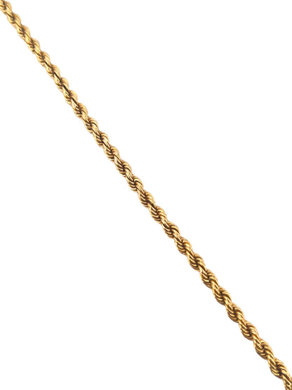 Comprar collar de oro amarillo de 18kt con cadena de cordón salomónico. La cadena mide 70cm de largo y dispone de un cierre tipo gancho. Joyería Ian'Or. Envío GRATIS.