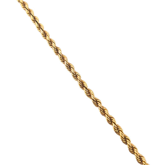 Comprar collar de oro amarillo de 18kt con cadena de cordón salomónico. La cadena mide 70cm de largo y dispone de un cierre tipo gancho. Joyería Ian'Or. Envío GRATIS.