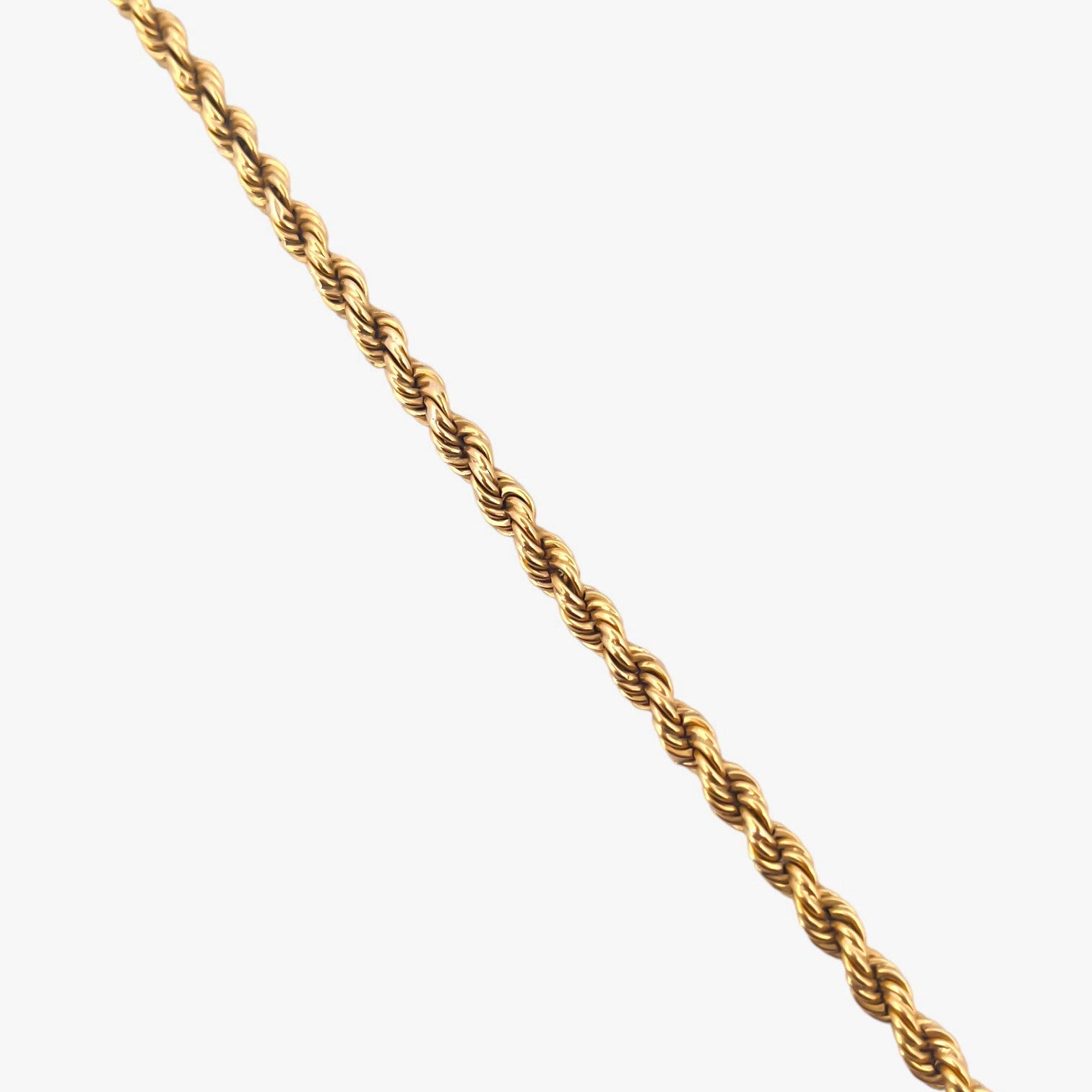 Comprar collar de oro amarillo de 18kt con cadena de cordón salomónico. La cadena mide 70cm de largo y dispone de un cierre tipo gancho. Joyería Ian'Or. Envío GRATIS.
