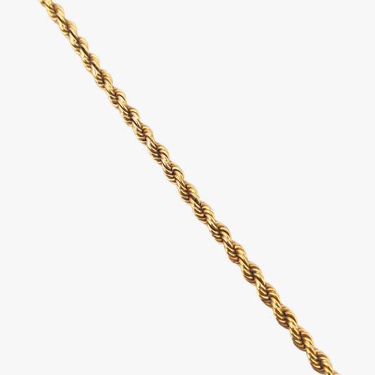 Comprar collar de oro amarillo de 18kt con cadena de cordón salomónico. La cadena mide 70cm de largo y dispone de un cierre tipo gancho. Joyería Ian'Or. Envío GRATIS.