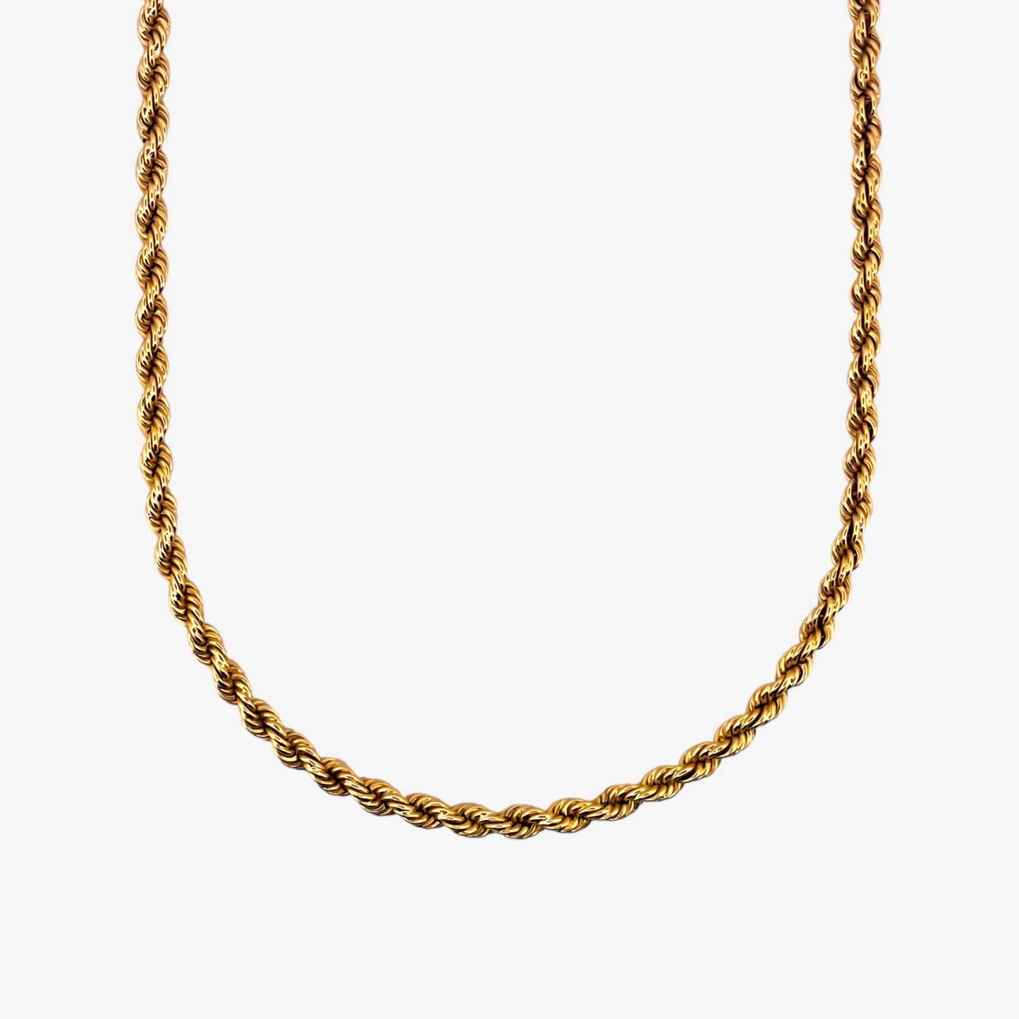 Comprar collar de oro amarillo de 18kt con cadena de cordón salomónico. La cadena mide 70cm de largo y dispone de un cierre tipo gancho. Joyería Ian'Or. Envío GRATIS.