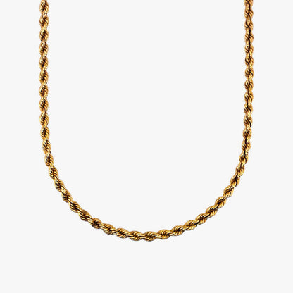 Comprar collar de oro amarillo de 18kt con cadena de cordón salomónico. La cadena mide 70cm de largo y dispone de un cierre tipo gancho. Joyería Ian'Or. Envío GRATIS.