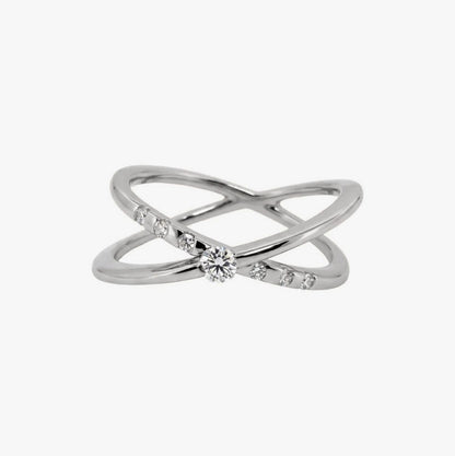 Comprar solitario realizado en oro blanco y diamante talla brillante engastado en dos brazos Joyas restauradas. Joyería compro oro Ian'Or. Envío GRATIS.