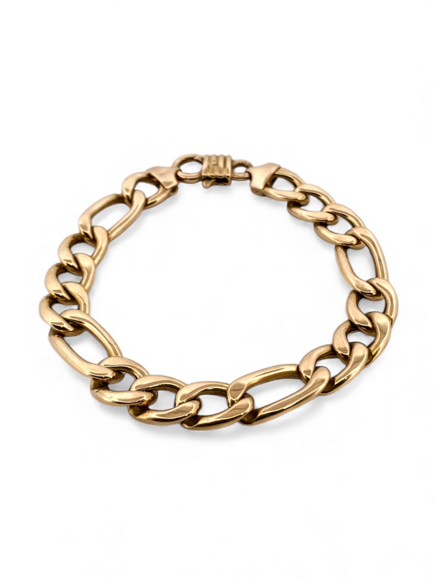 29520C - Pulsera cadena alterna barbada oro 18kt - 20cm