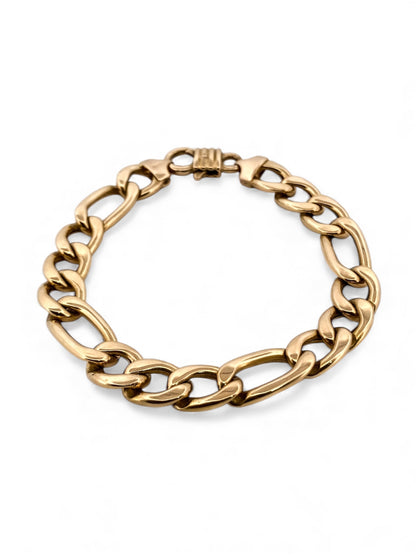 29520C - Pulsera cadena alterna barbada oro 18kt - 20cm