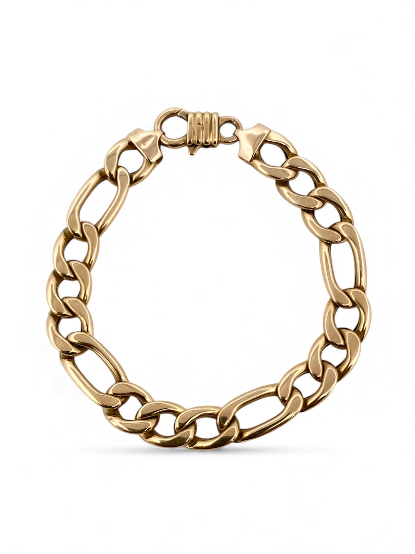 29520C - Pulsera cadena alterna barbada oro 18kt - 20cm