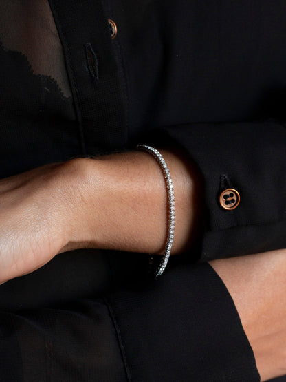 29772C - Pulsera Riviere oro blanco y brillantes