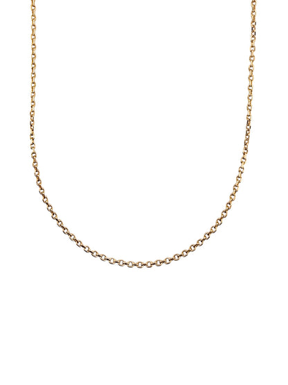 Comprar collar de oro amarillo de 18kt con cadena forzada de eslabones con un cierre tipo mosquetón. Envío gratis. Joyas restauradas. Joyería Ian'Or. Envío GRATIS.