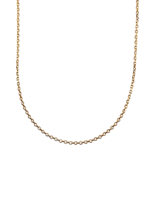 Comprar collar de oro amarillo de 18kt con cadena forzada de eslabones con un cierre tipo mosquetón. Envío gratis. Joyas restauradas. Joyería Ian'Or. Envío GRATIS.