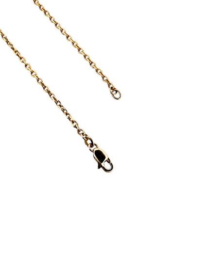 Comprar collar de oro amarillo de 18kt con cadena forzada de eslabones con un cierre tipo mosquetón. Envío gratis. Joyas restauradas. Joyería Ian'Or. Envío GRATIS.