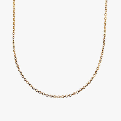 Comprar collar de oro amarillo de 18kt con cadena forzada de eslabones con un cierre tipo mosquetón. Envío gratis. Joyas restauradas. Joyería Ian'Or. Envío GRATIS.