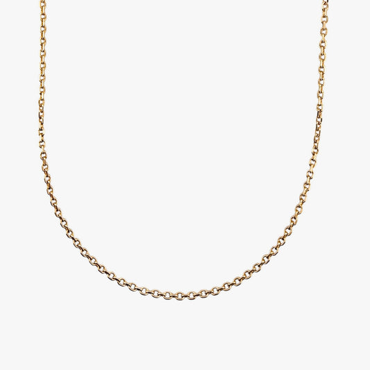 Comprar collar de oro amarillo de 18kt con cadena forzada de eslabones con un cierre tipo mosquetón. Envío gratis. Joyas restauradas. Joyería Ian'Or. Envío GRATIS.