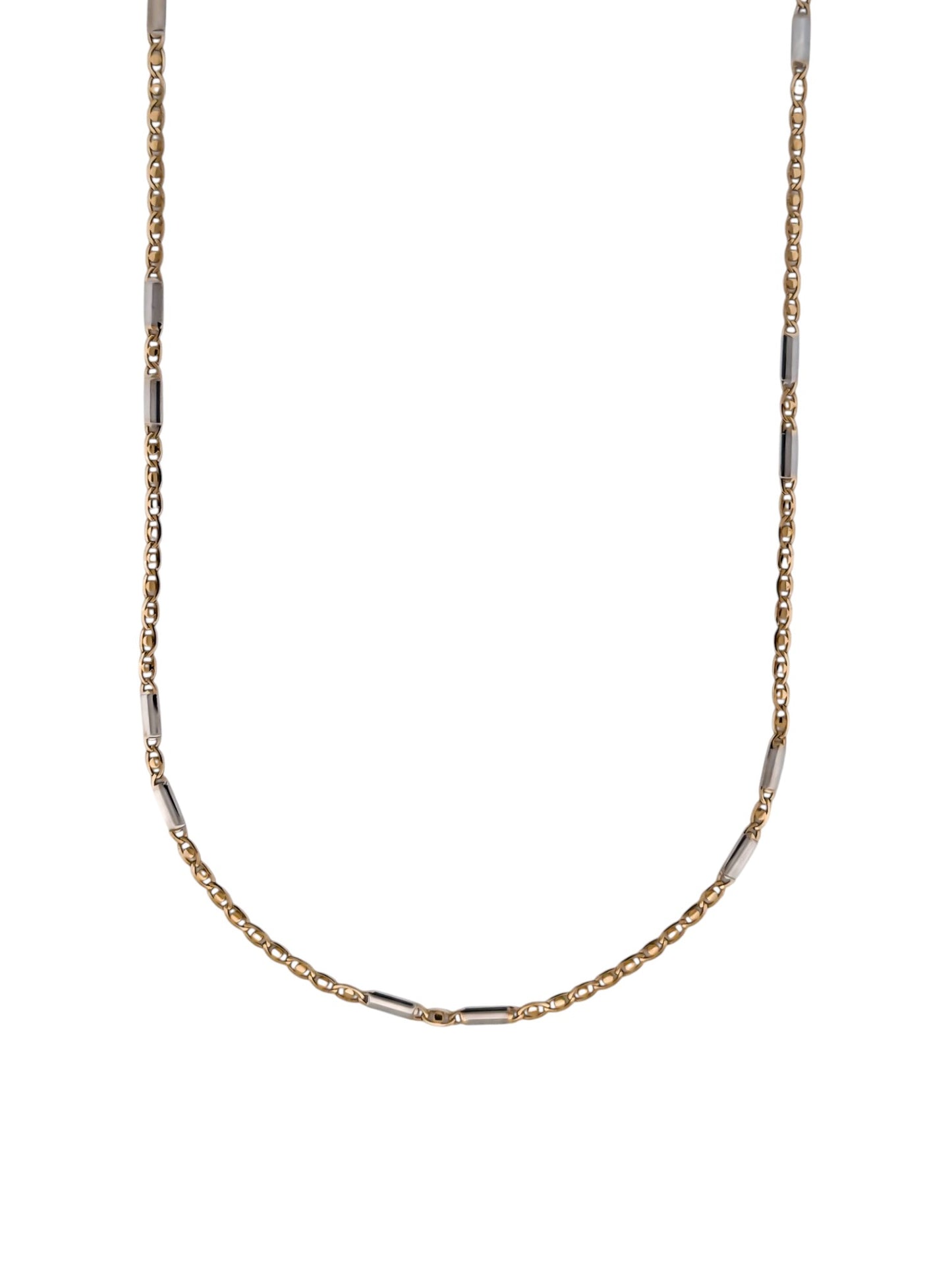 Comprar collar con cadena bicolor y cierre tipo mosquetón.Joya unisex. Joyas acondicionadas. Envío GRATIS. Ian'Or.