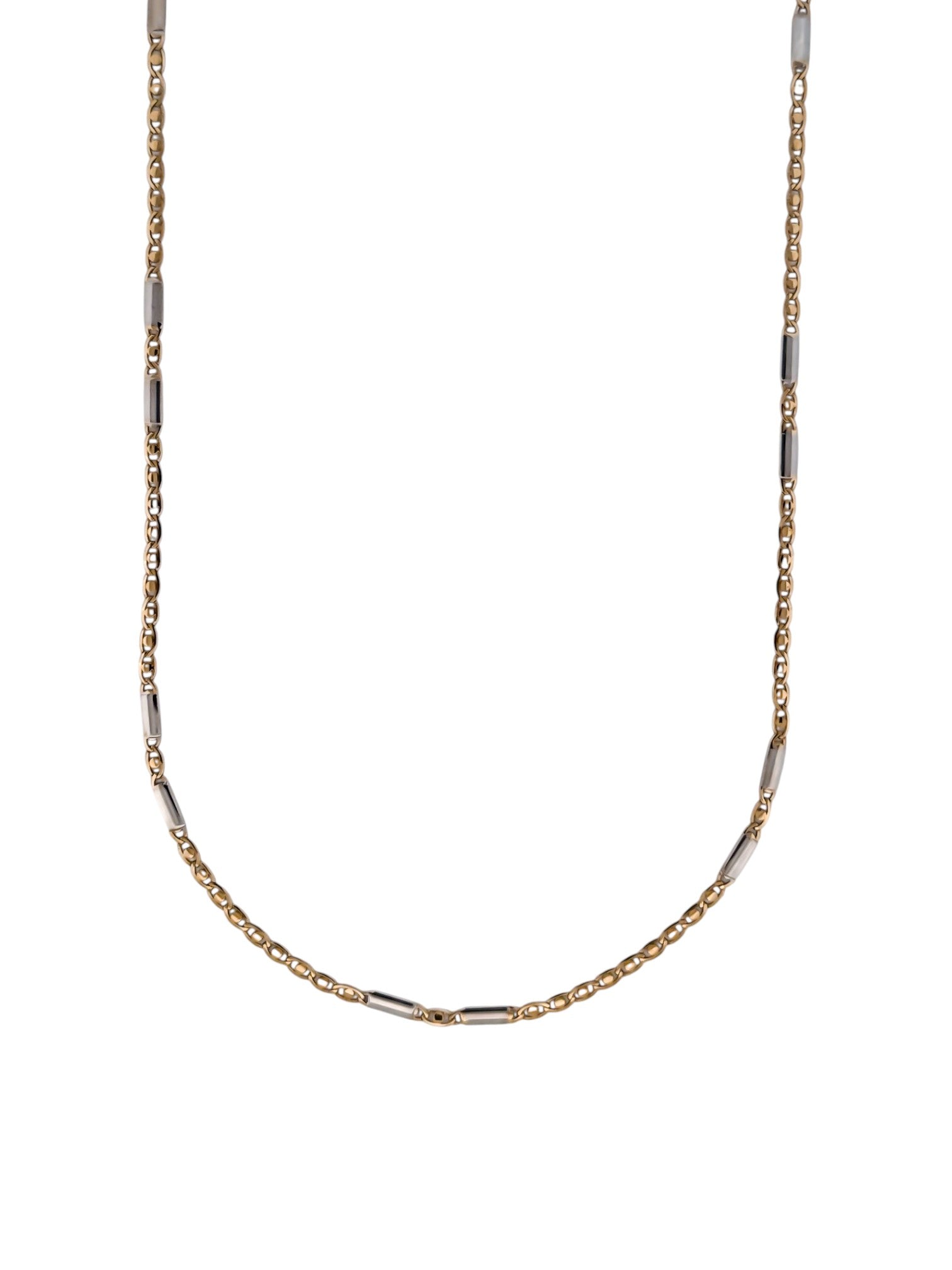 Comprar collar con cadena bicolor y cierre tipo mosquetón.Joya unisex. Joyas acondicionadas. Envío GRATIS. Ian'Or.