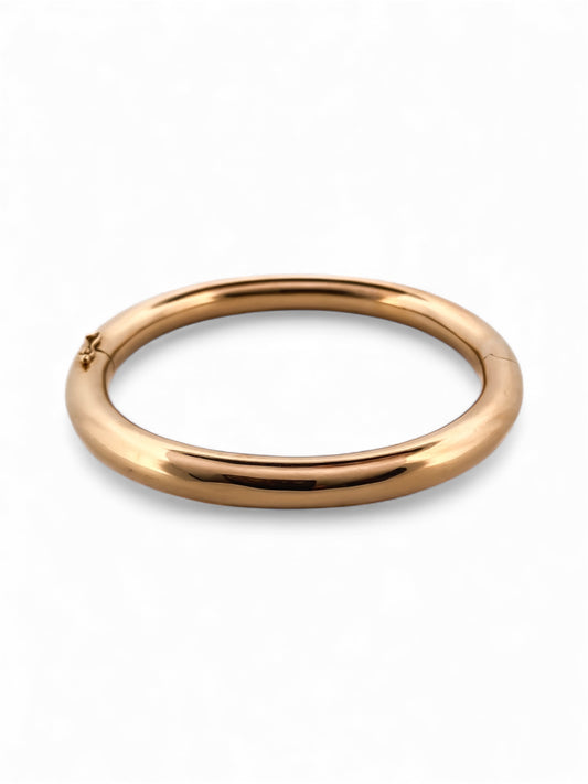 Comprar pulsera esclava de oro amarillo de 18kt y cierre de cajón con un brazo de seguridad. Joyas de segunda mano. Esclavas de oro de 18kt en Ian'Or.