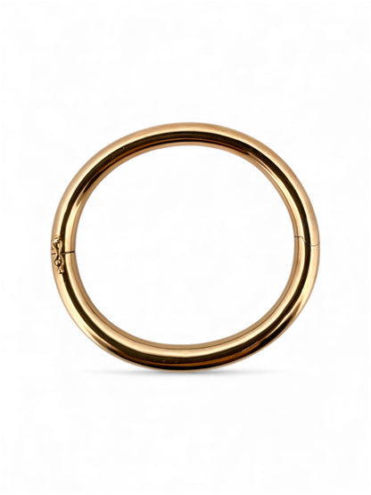 Comprar pulsera esclava de oro amarillo de 18kt y cierre de cajón con un brazo de seguridad. Joyas de segunda mano. Esclavas de oro de 18kt en Ian'Or.